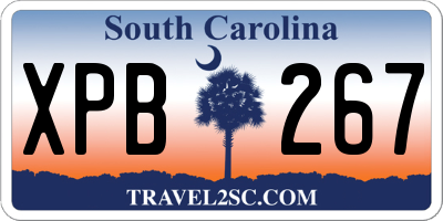 SC license plate XPB267