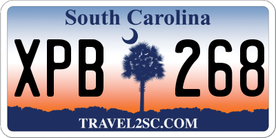 SC license plate XPB268