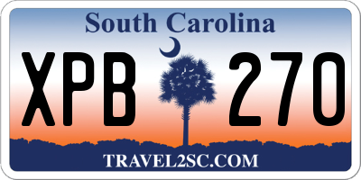 SC license plate XPB270