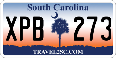SC license plate XPB273