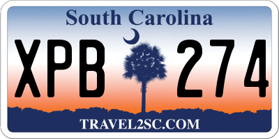 SC license plate XPB274