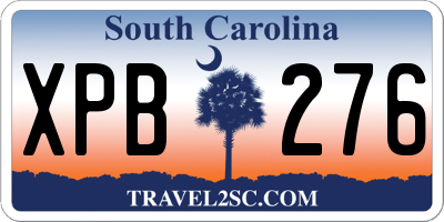 SC license plate XPB276