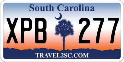 SC license plate XPB277