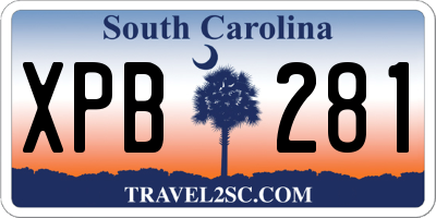 SC license plate XPB281