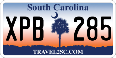 SC license plate XPB285