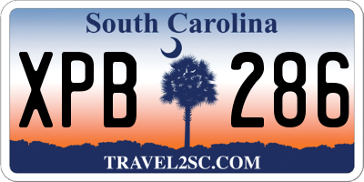 SC license plate XPB286