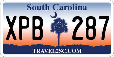 SC license plate XPB287