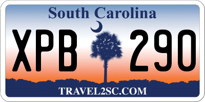 SC license plate XPB290