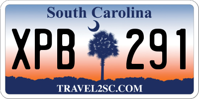 SC license plate XPB291