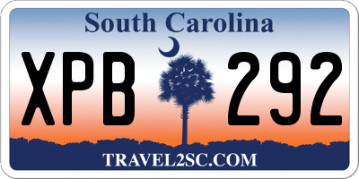 SC license plate XPB292