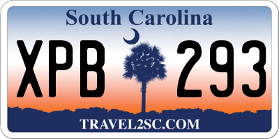 SC license plate XPB293