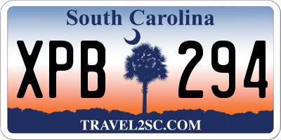 SC license plate XPB294