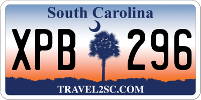 SC license plate XPB296