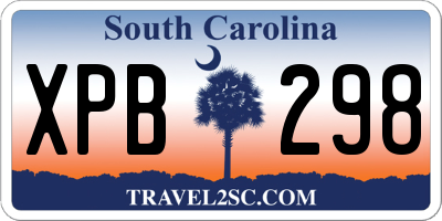 SC license plate XPB298