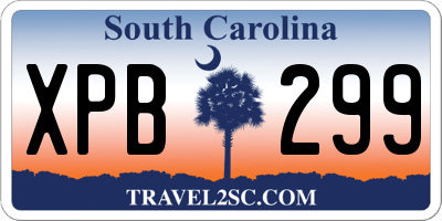 SC license plate XPB299