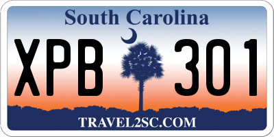 SC license plate XPB301