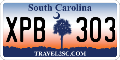 SC license plate XPB303