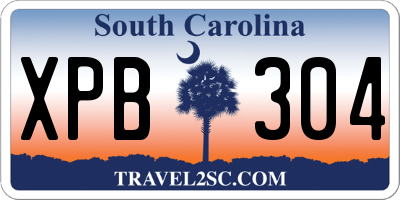 SC license plate XPB304