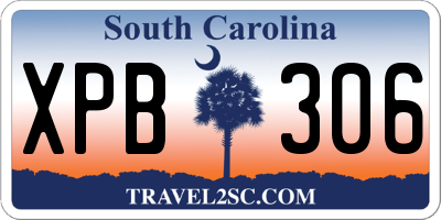 SC license plate XPB306