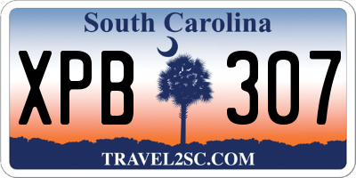 SC license plate XPB307