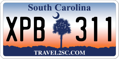 SC license plate XPB311