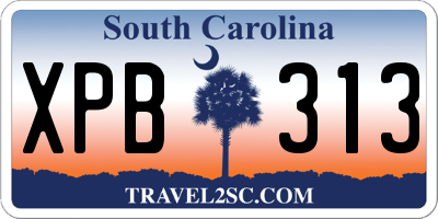 SC license plate XPB313