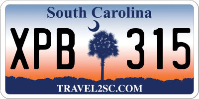 SC license plate XPB315