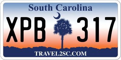SC license plate XPB317