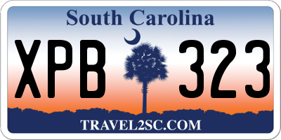 SC license plate XPB323