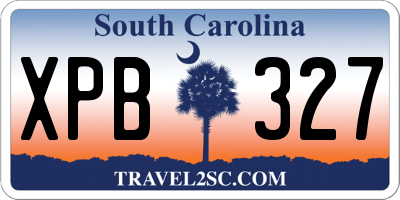 SC license plate XPB327