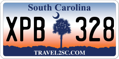 SC license plate XPB328