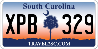 SC license plate XPB329