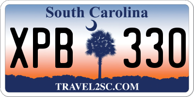 SC license plate XPB330