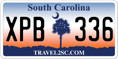 SC license plate XPB336
