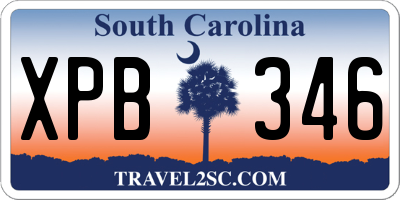 SC license plate XPB346