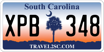 SC license plate XPB348