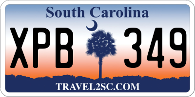SC license plate XPB349