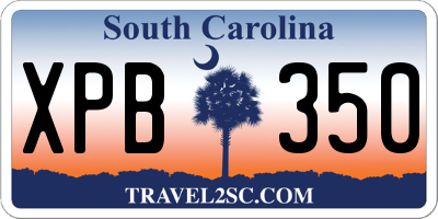 SC license plate XPB350