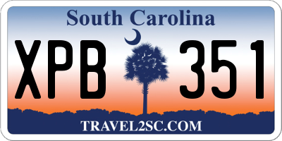 SC license plate XPB351