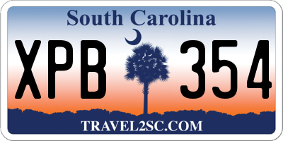 SC license plate XPB354