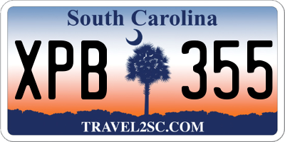 SC license plate XPB355