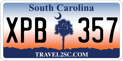 SC license plate XPB357