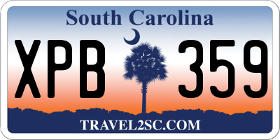SC license plate XPB359