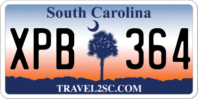 SC license plate XPB364