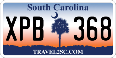 SC license plate XPB368
