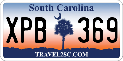 SC license plate XPB369