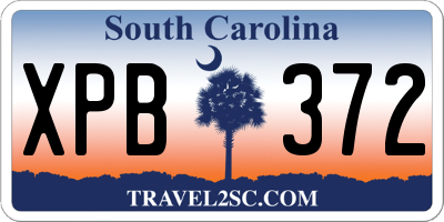 SC license plate XPB372