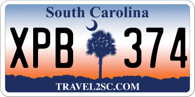 SC license plate XPB374