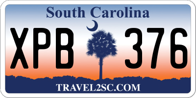 SC license plate XPB376