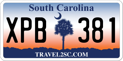 SC license plate XPB381